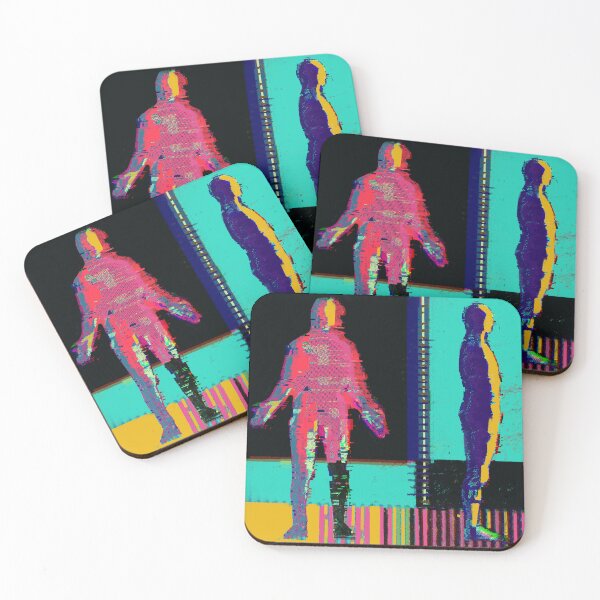 Item preview, Neon Glitch Abstract Human Silhouettes Duo designed and sold by MikZviagin.