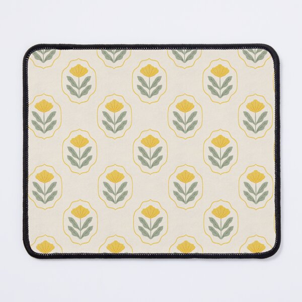 Item preview, Vintage floral tile | Yellow and sage cottagecore design designed and sold by Illustrated by Nat.