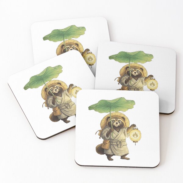 Item preview, Kawaii Tanuki Yokai Lantern Japanese Art designed and sold by SebaPelle.