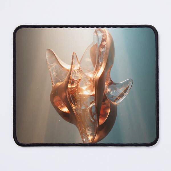 Item preview, Luminous Glass Form - Abstract Organic Sculpture in Copper Light designed and sold by Peter Kraaibeek | Generative Designs and Car Art.