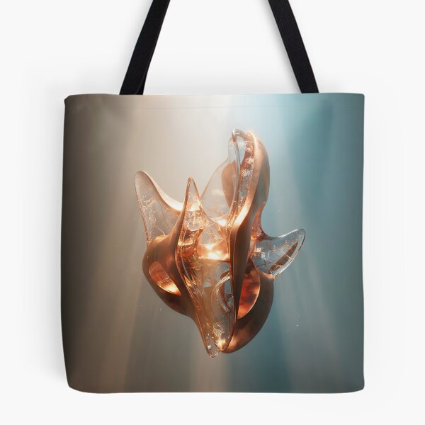 Item preview, Luminous Glass Form - Abstract Organic Sculpture in Copper Light designed and sold by Peter Kraaibeek | Generative Designs and Car Art.