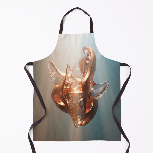 Item preview, Luminous Glass Form - Abstract Organic Sculpture in Copper Light designed and sold by Peter Kraaibeek | Generative Designs and Car Art.