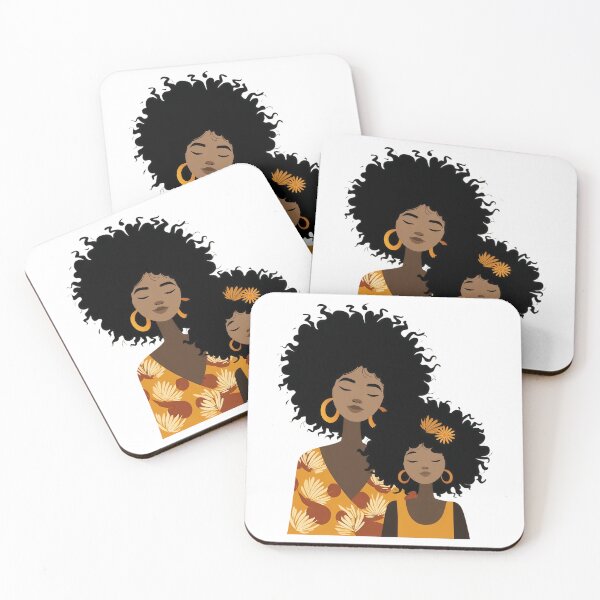 Item preview, Afro Mother and Daughter Floral Art Mother's Day designed and sold by BigStar-Cart.