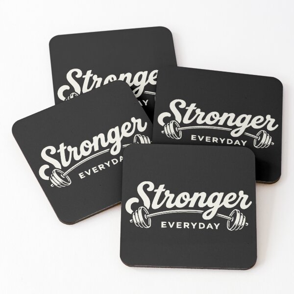 Item preview, Vintage Stronger Everyday Barbell Gym Motivation designed and sold by Imaginationbeyond.