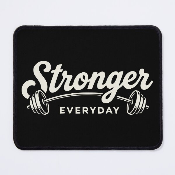 Item preview, Vintage Stronger Everyday Barbell Gym Motivation designed and sold by Imaginationbeyond.