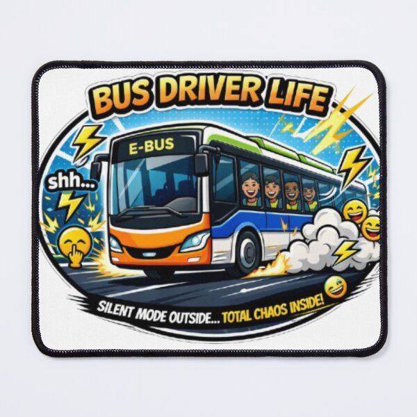 Item preview, ? Electric Bus Driver Life T-Shirt – Funny E-Bus Design Silent Outside Chaos Inside designed and sold by Busdriverstore.