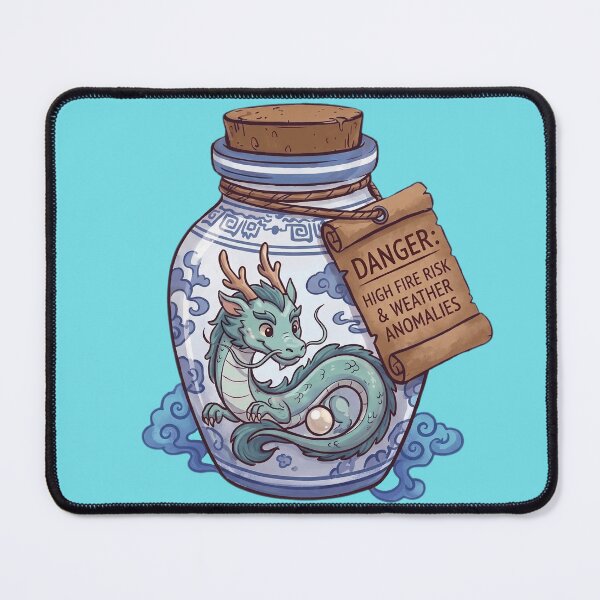 Item preview, Cute Chinese Dragon in Porcelain Jar - Aesthetic Mythology Art designed and sold by MythoWorldddd.