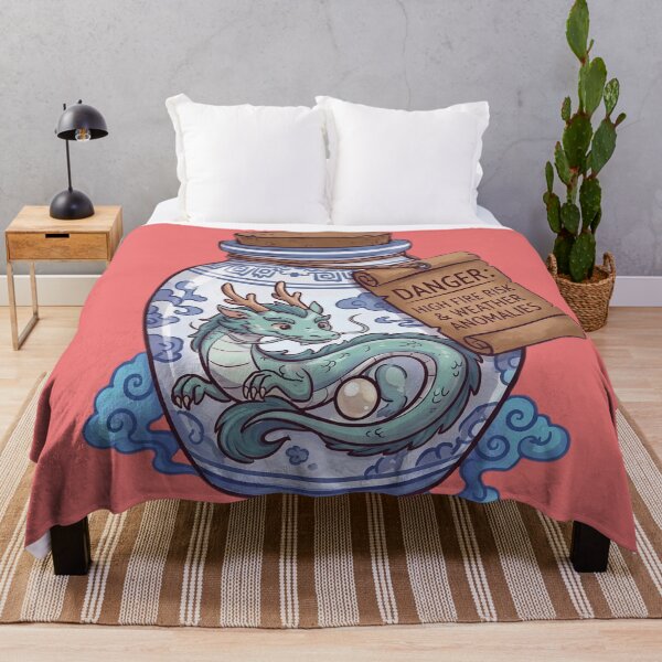 Item preview, Cute Chinese Dragon in Porcelain Jar - Aesthetic Mythology Art designed and sold by MythoWorldddd.