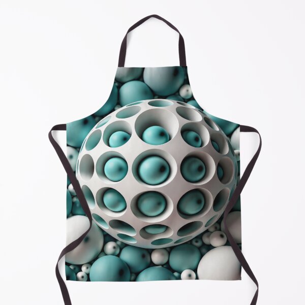 Item preview, Turquoise and White 3D Sphere Abstract Pattern designed and sold by Kaleidoscope Print.