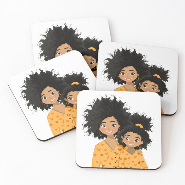 Item preview, Black Mom and Daughter Matching Hearts Mother's Day designed and sold by BigStar-Cart.