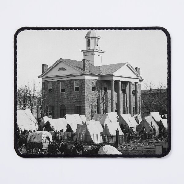 Item preview, Civil War Oxford Mississippi Courthouse Military Camp Photograph designed and sold by TheSoulOfArt.
