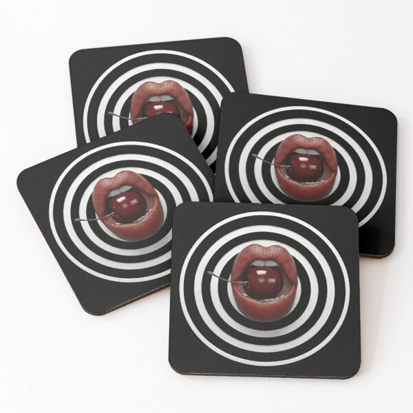 Item preview, Pop Art Lips & Cherry - Retro Atomic Age Hypnotic Spiral designed and sold by Aetherium Studio Artworks.
