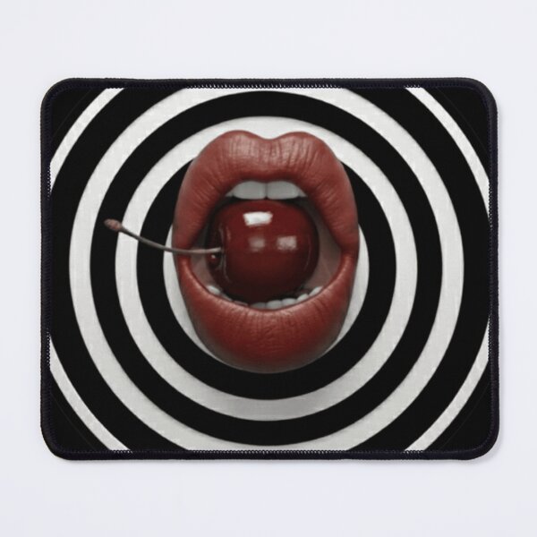 Item preview, Pop Art Lips & Cherry - Retro Atomic Age Hypnotic Spiral designed and sold by Aetherium Studio Artworks.
