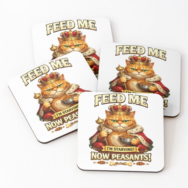 Item preview, Funny Cat Design - Feed Me Now Peasants Royal Cat Graphic designed and sold by ZEVARO.