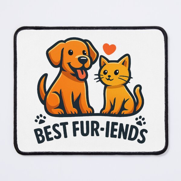 Item preview, Best Fur-iends Dog & Cat Logo – Cute Pet Duo Design designed and sold by OwnYourMood.