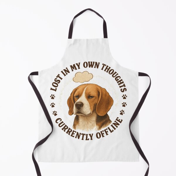 Item preview, Lost in My Own Thoughts Beagle Dog Funny Quote designed and sold by OwnYourMood.