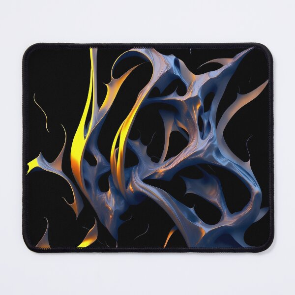 Item preview, Alien Energy Structure - Dark Abstract Liquid Metal with Golden Light designed and sold by Peter Kraaibeek | Generative Designs and Car Art.
