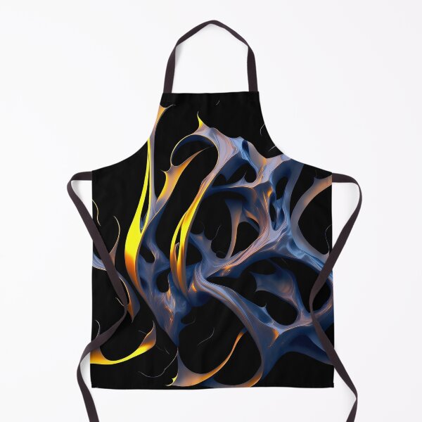 Item preview, Alien Energy Structure - Dark Abstract Liquid Metal with Golden Light designed and sold by Peter Kraaibeek | Generative Designs and Car Art.
