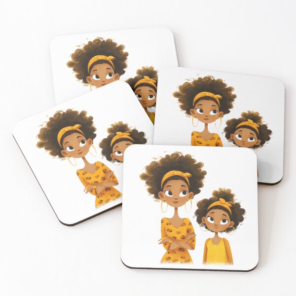 Item preview, Afro Mother and Daughter Illustration Mother's Day designed and sold by BigStar-Cart.