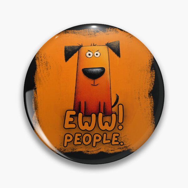 Item preview, Square Dog - Eww! People! designed and sold by The Wheezy Wizard.