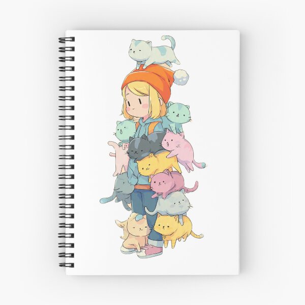 Item preview, Too Many Cats – Colorful Cat Stack Girl Aesthetic designed and sold by Luna's World - Moody Vibes Studio.