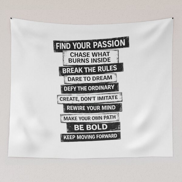 Item preview, Find Your Passion Bold Motivational Typography Quote designed and sold by CristalineDart.
