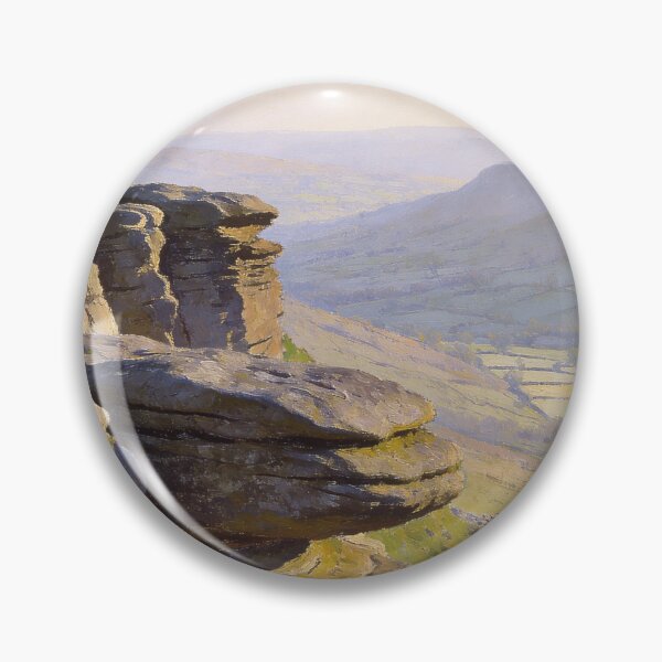 Item preview, Bamford Edge Landscape Painting – Peak District Countryside Art designed and sold by QuietCanvasArtworks.