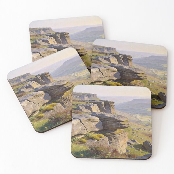 Item preview, Bamford Edge Landscape Painting – Peak District Countryside Art designed and sold by QuietCanvasArtworks.