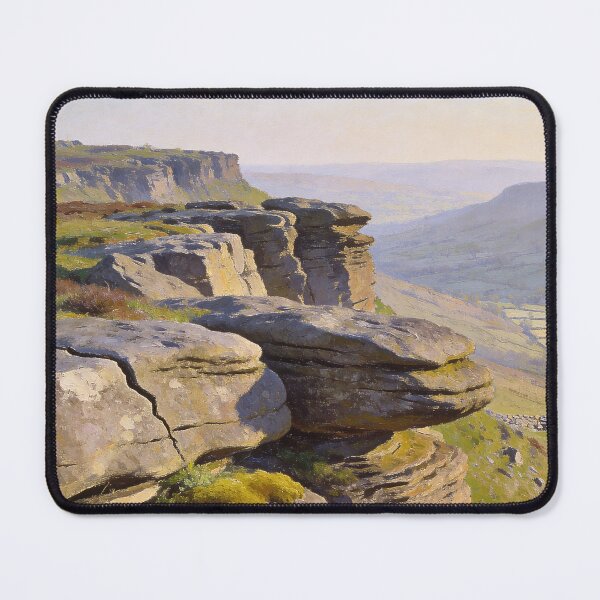 Item preview, Bamford Edge Landscape Painting – Peak District Countryside Art designed and sold by QuietCanvasArtworks.