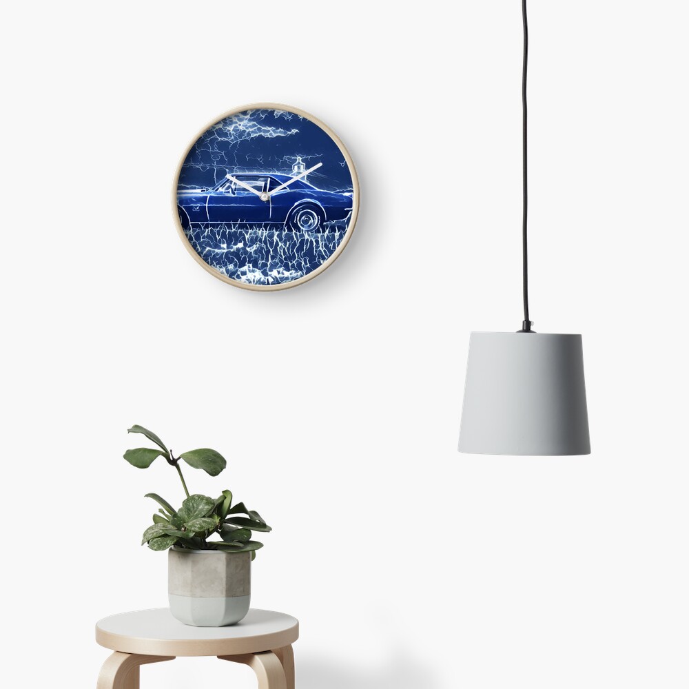 1967 Chevrolet Camaro SS Blue Electric Clock