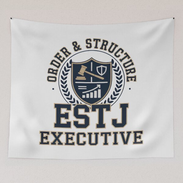 Item preview, ESTJ Executive Order and Structure Varsity Badge designed and sold by SplashTastic.