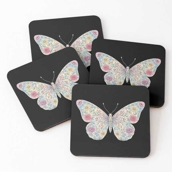 Item preview, Floral Butterfly Silhouette Nature Lover Girl Woman II designed and sold by Lemon Pepper.