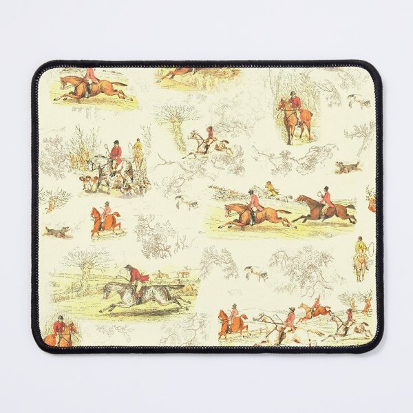 Item preview, Vintage English Country Hunting Horse Riders Hounds Beige designed and sold by tanjica.