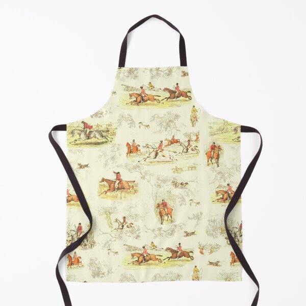 Item preview, Vintage English Country Hunting Horse Riders Hounds Beige designed and sold by tanjica.
