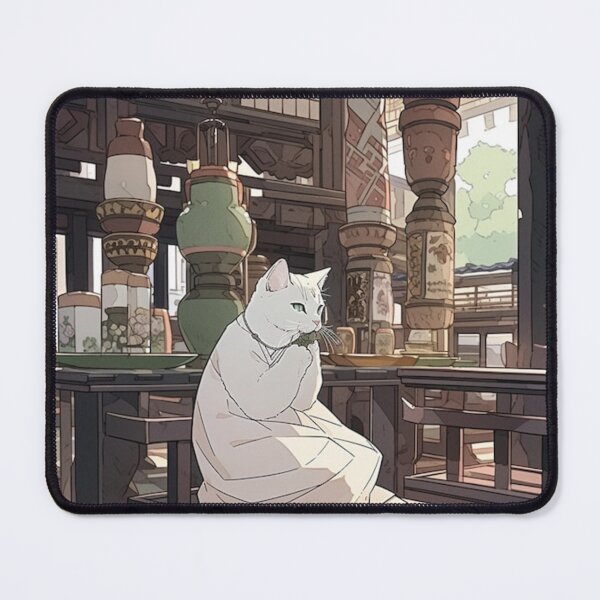 Item preview, Zen Cat – Peaceful Anime Aesthetic Scene designed and sold by EchoWave11.