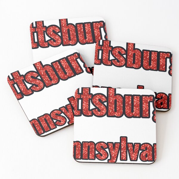 Item preview, Pittsburgh Pennsylvania City Name With Red Rhinestone designed and sold by TheIconSmith.