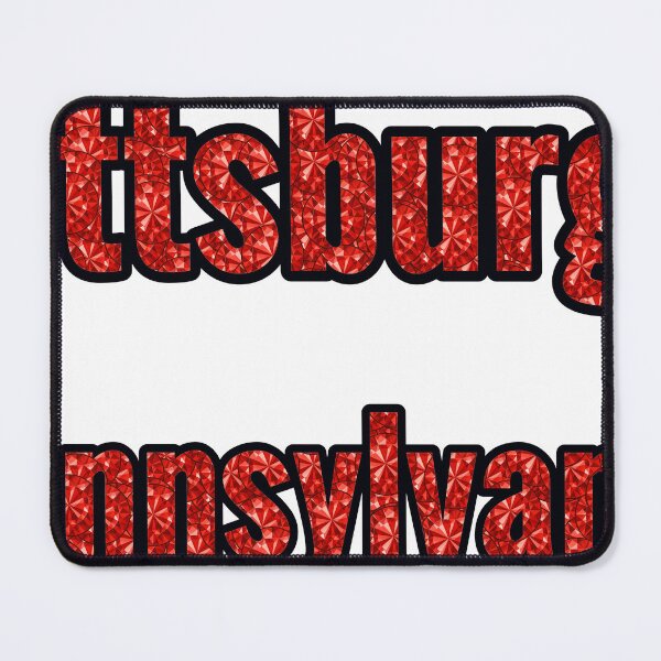 Item preview, Pittsburgh Pennsylvania City Name With Red Rhinestone designed and sold by TheIconSmith.