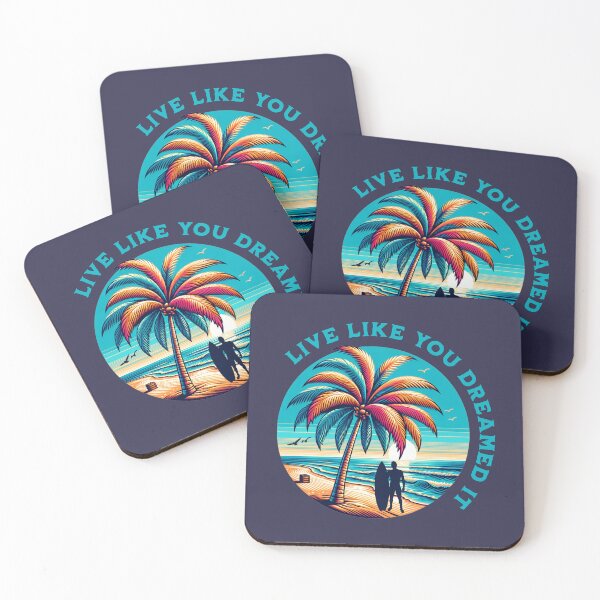 Item preview, Live Like You Dreamed It Beach Sunset Retro Design designed and sold by PrintandJoy.