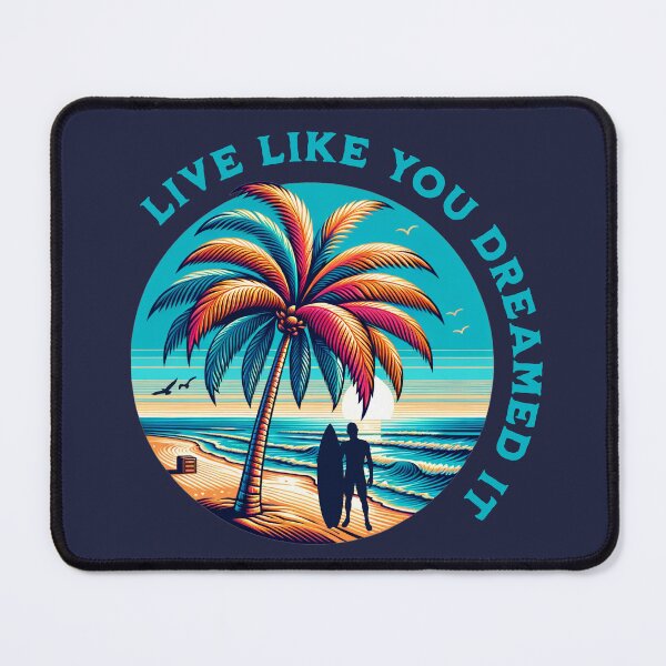 Item preview, Live Like You Dreamed It Beach Sunset Retro Design designed and sold by PrintandJoy.