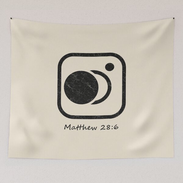 Item preview, Minimal Camera or instagram look alike Empty Tomb | Matthew 28:6 Easter Christian Design | Black designed and sold by ZechJohnRB.