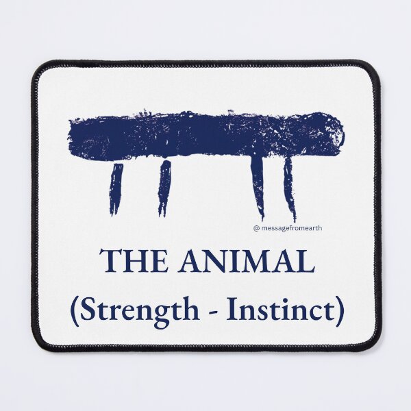 Item preview, Animal - Neolithic Cipher - Strength and Instinct - Minimalist T-Shirt - #2 designed and sold by Message from Earth.