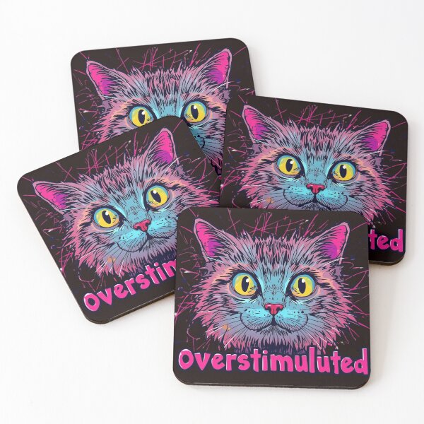 Item preview, T-shirt Overstimulated cat designed and sold by SassyGin.