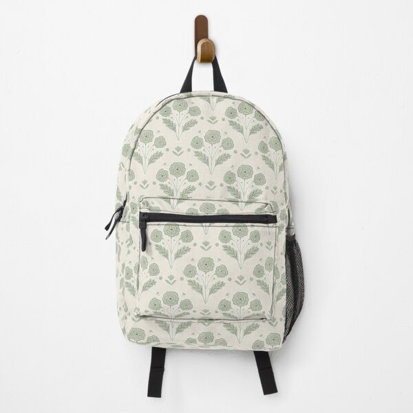 Item preview, Vintage block print floral | Sage green cottagecore designed and sold by Illustrated by Nat.