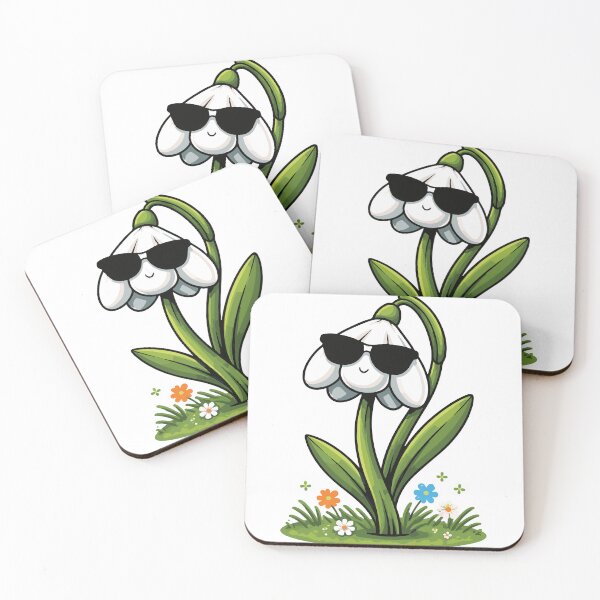 Item preview, Cool snowdrop with sunglasses - spring sticker designed and sold by DKunic.