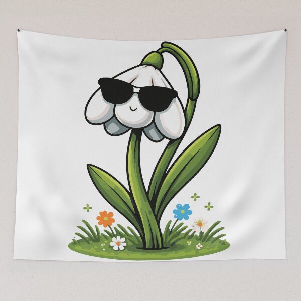Item preview, Cool snowdrop with sunglasses - spring sticker designed and sold by DKunic.