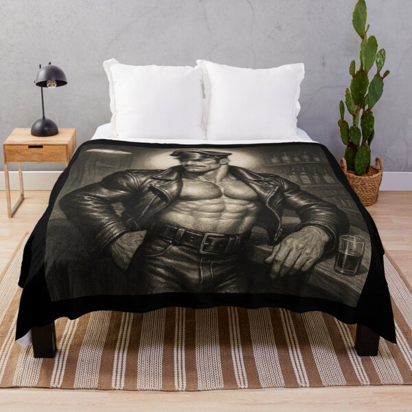 Item preview, Vintage Gay Leather Bar Daddy Defiant Currency Tom of Finland Tribute Gay Pride Graphic Design designed and sold by ItsAKinkThing.