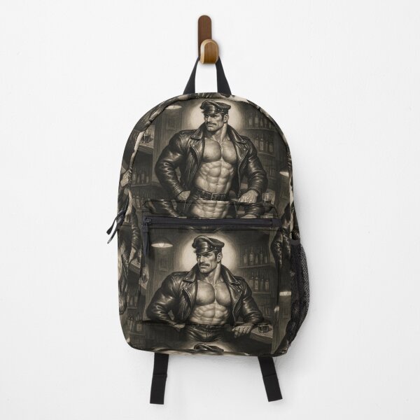Item preview, Vintage Gay Leather Bar Daddy Defiant Currency Tom of Finland Tribute Gay Pride Graphic Design designed and sold by ItsAKinkThing.
