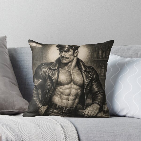 Item preview, Vintage Gay Leather Bar Daddy Defiant Currency Tom of Finland Tribute Gay Pride Graphic Design designed and sold by ItsAKinkThing.