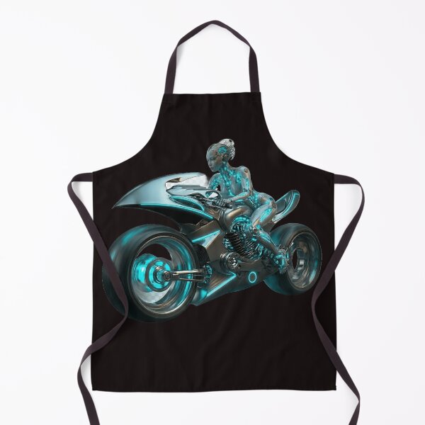 Item preview, Cyberpunk Motorcycle Rider - Futuristic Neon Synthwave Bike designed and sold by Aetherium Studio Artworks.
