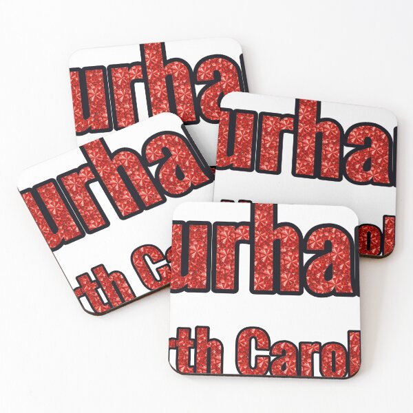 Item preview, Durham North Carolina City Name With Red Rhinestone designed and sold by TheIconSmith.